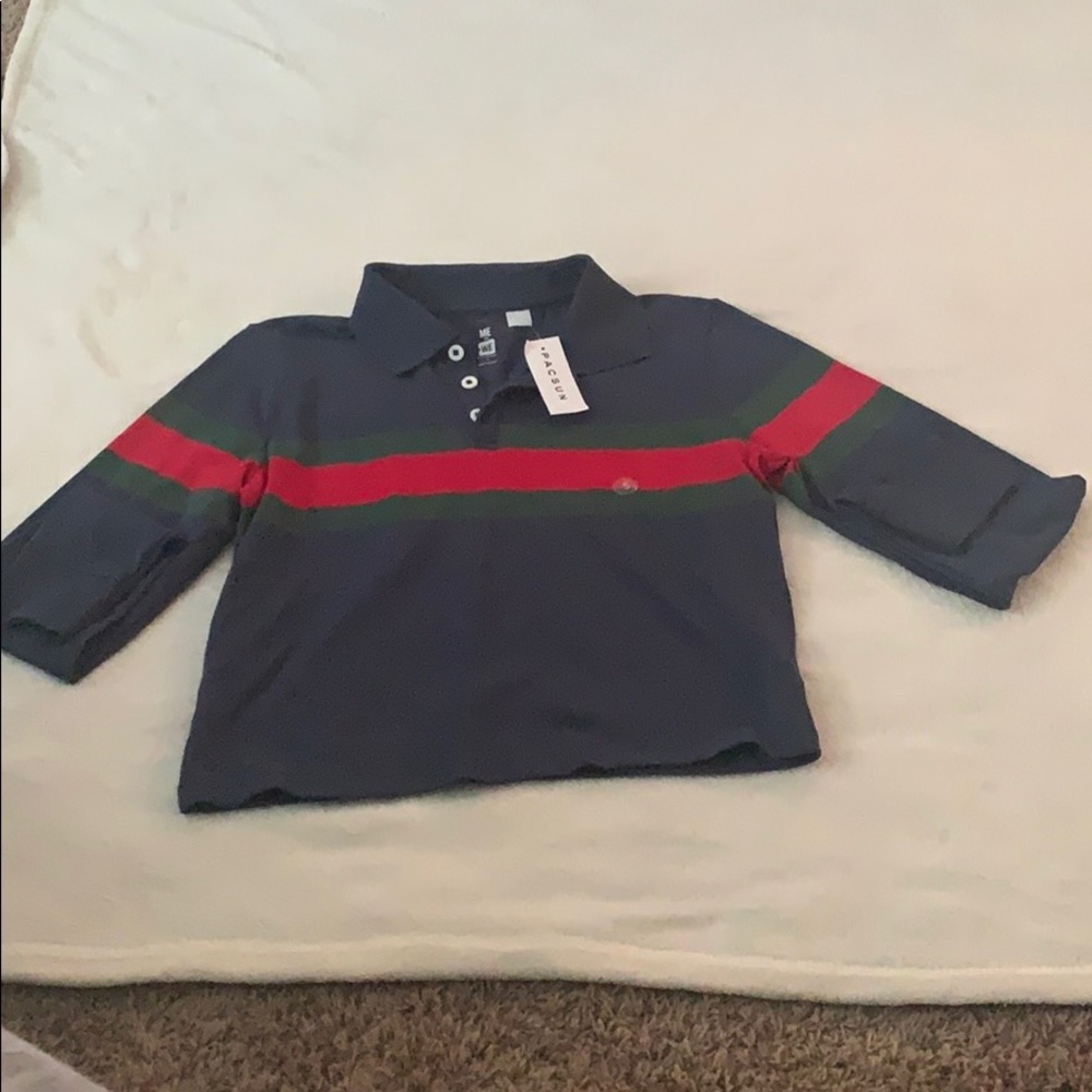 Multi colored striped crop top